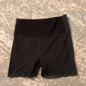Outdoor Voices Black & Green Biker Shorts
